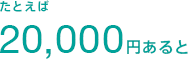 たとえば20,000円あると