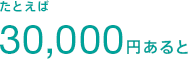 たとえば30,000円あると